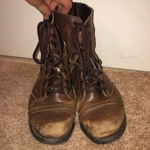Leather Combat Boots—Steve Madden